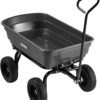 VEVOR 4 Cu.Ft 600LBS Poly Garden Cart Dump Wagon, 4 Wheel Heavy Duty Wheelbarrow with 10" Flat Free Tires, Yard Cart Dump Wagon with Quick-Release System VEVOR 4 Cu.Ft 600LBS Poly Garden Cart Dump Wagon, 4 Wheel Heavy Duty Wheelbarrow with 10" Flat Free Tires, Yard Cart Dump Wagon with Quick-Release System