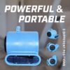 1/2hp 2800CFM Speed Air Mover Carpet Dryer Floor Fan Cooling Fan - Industrial Heavy Duty Abanico de Piso Blower Fan with High Power for Commercial and Industrial Use