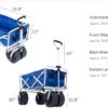 Mac Sports Heavy Duty Collapsible Folding All Terrain Utility Beach Wagon Cart, Blue/White Mac Sports Heavy Duty Collapsible Folding All Terrain Utility Beach Wagon Cart, Blue/White