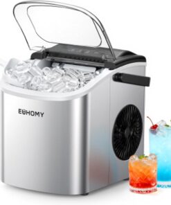 EUHOMY Ice Maker Machine, Light Grey
