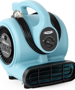 ALORAIR 600 CFM Air Mover Blower Fan for Industrial, Workshop, and Home Use - 3 Speeds, 5 Adjustable Angles and Daisy Chain - Ideal for Water Damage Restoration and Plumbing - GF600A Blue