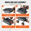 VEVOR 4 Cu.Ft. 600lbs Poly Garden Dump Cart, Heavy Duty 4 Wheel Wheelbarrow Yard Cart Dump Wagon with 10in All Terrain Wheels, Steel Frame and Quick Release System