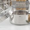 T-fal Gourmet 15-Piece Stainless Steel Pots and Pans Set, Induction Compatible
