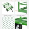 VEVOR 1200 Lbs Steel Garden Cart, Heavy Duty Pullable Garden Wagon Yard Cart, 2 in 1 Outdoor Metal Utility Wagon Yard Trailer with 13" All Terrain Tires, Mesh Removable Sides and 180°Rotating Handle
