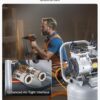 VEVOR 13-Gallon Air Compressor, 2HP, 4.6 SCFM@90PSI, Oil-Free Tank, 66dB Quiet Operation, Ideal for Tire Inflation, Woodworking, Auto Repairs, and Spray Painting (Maximum Pressure 125 PSI)