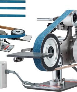 VEVOR Belt Grinder Sander, 30 x 1-Inch Variable Speed Belt Polisher with VFD, 550W Polishing Grinding Machine with 2 Grinding Moulds & 3PCS Sanding Belts for Metalworking, Knife Making