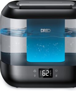 DREO Smart Humidifiers for Bedroom, 4L Cool Mist Humidifier | Top Fill, Quiet Sleep 28 dB, 36H Runtime for large room, Touch/APP/Voice Control, Nightlight, ideal for Baby, Plants, Nursery