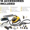Wagner Spraytech 2494184 915e On-Demand Steam Cleaner & Wallpaper Removal, Multipurpose Power Steamer, 18 Attachments Included (Some Pieces Included in Storage Compartment) For Floor