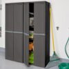 Sterilite 2-Pack 4 Shelf Cabinet, Lockable Utility Storage w/Adjustable Shelves, Gray - Plastic Shelving Unit for Organizing Garage, Pantry, Basement, Laundry Room or Mudroom Sterilite 2-Pack 4 Shelf Cabinet, Lockable Utility Storage w/Adjustable Shelves, Gray - Plastic Shelving Unit for Organizing Garage, Pantry, Basement, Laundry Room or Mudroom