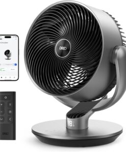 Dreo 16 Inch 25dB Quiet Smart Fans for Bedroom, DC Room Fan with Remote, 120°+120° Oscillating Fan, 6 Modes, 9 Speeds, 12H Timer,Works Alexa/Google/WiFi/Voice Control, Silver, Oversize (DR-HAF004S)