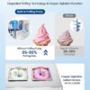 VEVOR Commercial Ice Cream Machine, 20-28L/H Yield 2200W Freestanding Soft Serve Ice Cream Maker with 3-Flavor, 2 x 6L Hoppers, Puffing Pump, Pre-Cooling Low-Mix Alert, Ideal for Snack Dessert Shop
