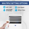 Whynter Portable Air Conditioner 10,000 BTU with Dehumidifier & Cooling Fan for 300 Sq. Ft. Rooms, Includes AC Unit Window Kit, ARC-102CS (7,000 BTU SACC), White