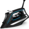 Rowenta, Iron, Smart Temp Stainless Steel Soleplate Steam Iron for Clothes, 380 Microsteam Holes, 1725 Watts Ironing, Auto-Off, Fabric Steamer, Black Clothes Iron, DW3261, Black