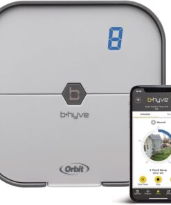 Orbit B-hyve Indoor Smart Sprinkler Controller - 8-Zone - WiFi Irrigation Controller - App Controlled Irrigation with Weather Adjustment - Easy Installation Smart Home Ready Device - 57925