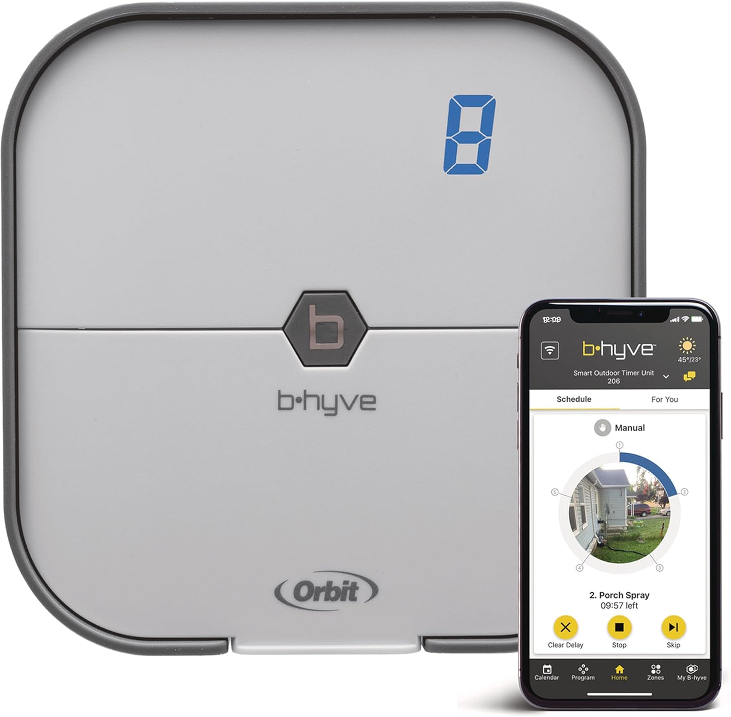 Orbit B-hyve Indoor Smart Sprinkler Controller - 8-Zone - WiFi Irrigation Controller - App Controlled Irrigation with Weather Adjustment - Easy Installation Smart Home Ready Device - 57925 Orbit B-hyve Indoor Smart Sprinkler Controller - 8-Zone - WiFi Irrigation Controller - App Controlled Irrigation with Weather Adjustment - Easy Installation Smart Home Ready Device - 57925