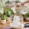 DREO 4L Humidifiers for Bedroom, 36H Runtime, 28 dB Quiet, HM311 | Easy to Refill & Clean, BPA-Free, Nightlight, Supersized Air Humidifiers for Large Room, Baby Nurseries, Plants, Indoor