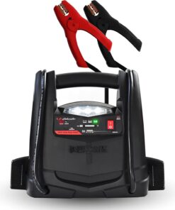 Schumacher Electric 1200A Lithium Car Battery Jump Starter and Power Station, 4-in-1 Solution, 150-PSI Air Compressor, 2.4A USB Charging, for 12V Power Sport, Automotive, and Marine Batteries, SL1562