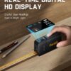 Fanttik A10 Pro 2-in-1 Digital Laser Tape Measure with HD IPS Color Display, 165Ft Rechargeable Laser Measurement Tool & 9.8Ft Measuring Tape, 6 Units Selectable, for Distance/Area/Volume