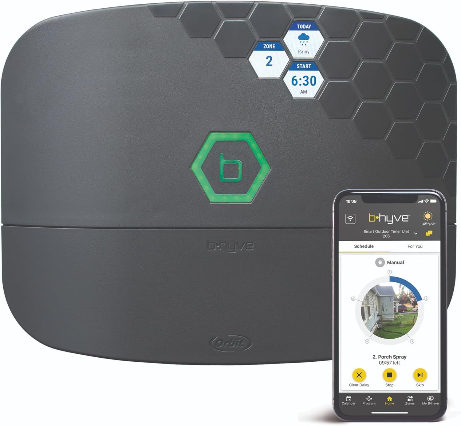 Orbit B-hyve XR Smart Sprinkler Timer - 16-Zone - WiFi-Enabled Indoor/Outdoor Irrigation Controller - App Control - Weatherproof Watering System - Multi Zone - Custom Programs - 57995 Orbit B-hyve XR Smart Sprinkler Timer - 16-Zone - WiFi-Enabled Indoor/Outdoor Irrigation Controller - App Control - Weatherproof Watering System - Multi Zone - Custom Programs - 57995