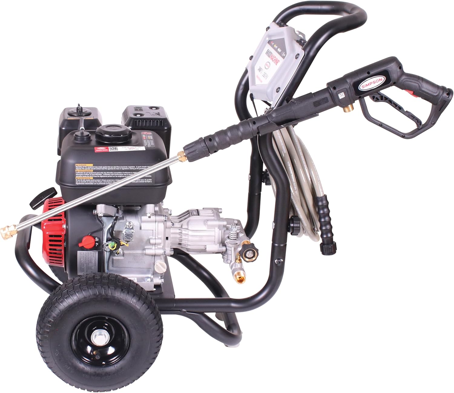 Simpson 3400 PSI Gas Pressure Washer, 2.5 GPM Residential Power Washer, Cold Water, 25' Hose, Clean Machine, 49-State Compliant (CM61083) Simpson 3400 PSI Gas Pressure Washer, 2.5 GPM Residential Power Washer, Cold Water, 25' Hose, Clean Machine, 49-State Compliant (CM61083) - Image 14