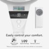 Vornado 6803DC Energy Smart Medium Pedestal Air Circulator Fan with Variable Speed Control, Ice White, CR1-0259-43