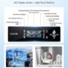 VEVOR Commercial Ice Cream Machine, 20-28L/H Yield 2200W Freestanding Soft Serve Ice Cream Maker with 3-Flavor, 2 x 6L Hoppers, Puffing Pump, Pre-Cooling Low-Mix Alert, Ideal for Snack Dessert Shop