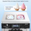 VEVOR Commercial Ice Cream Machine, 20-28L/H Yield, 2200W 3-Flavor Countertop Soft Serve Ice Cream Maker with 2 x 6L Hoppers & Hopper Agitation, Pre-Cooling Self-Cleaning for Snack Dessert Shops