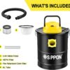 Ash Vacuum Cleaner, Pellet Stove Vacuum Cleaner with Wheeled Base & Blower Function, 800W Powerful Suction 2.6 Gallon All-in-One Ash Vacuum for Fireplaces, Pellet Stoves