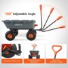 VEVOR 800lbs Poly Dump Garden Cart, Heavy Duty Yard Dump Cart Wagon, 4 Wheel Wheelbarrow with 10in Tires, 180°Rotating Handle, Steel Frame and Quick Release System VEVOR 800lbs Poly Dump Garden Cart, Heavy Duty Yard Dump Cart Wagon, 4 Wheel Wheelbarrow with 10in Tires, 180°Rotating Handle, Steel Frame and Quick Release System