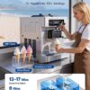VEVOR Commercial Ice Cream Machine, 20-28L/H Yield, 2200W 3-Flavor Countertop Soft Serve Ice Cream Maker with 2 x 6L Hoppers & Built-In Puffing Pump, Pre-Cooling Low-Mix Alert for Snack Dessert Shops