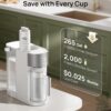 DREO Reverse Osmosis Water Filter Countertop, RO Filtration System, 3:1 Pure to Drain, TDS & Filter Life & 2 Autofill Pitchers, Install-Free, Self-Cleaning Water Purifier, RO Water Filter