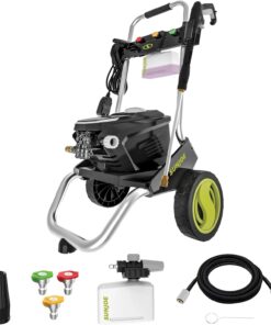 Sun Joe Electric Pressure Washer, 1.1 GPM with Foam Cannon, Turbo Nozzle, 25 Ft Hose, 35 Ft Cord, 13-Amp Power Cleaner for Outdoor Surfaces SPX7000-MAX