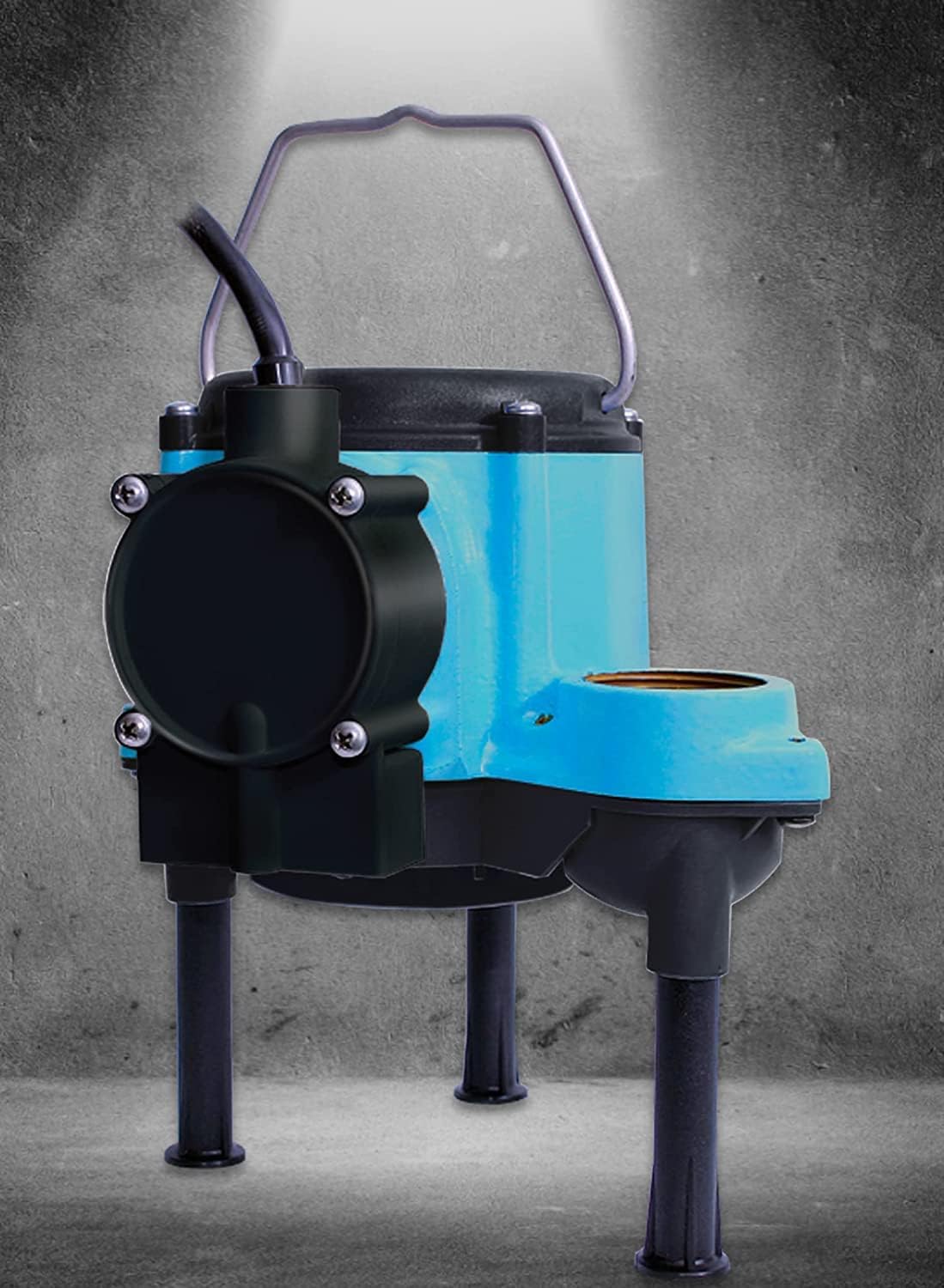 Little Giant 6-CIA 115 Volt, 1/3 HP 2760 GPH Cast Iron Submersible Sump Pump with Extended Leg Kit and Integral Diaphragm Switch, 10-Ft. Cord, Blue, 506162 Little Giant 6-CIA 115 Volt, 1/3 HP 2760 GPH Cast Iron Submersible Sump Pump with Extended Leg Kit and Integral Diaphragm Switch, 10-Ft. Cord, Blue, 506162 - Image 2