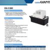 Little Giant VCMA-15ULST 115 Volt, 65 GPH, 1/50 HP Automatic Condensate Removal Pump for HVAC/Refrigeration Systems/Dehumidifiers with Overflow Detection Switch and 20-Foot Tubing, Black/White, 554415