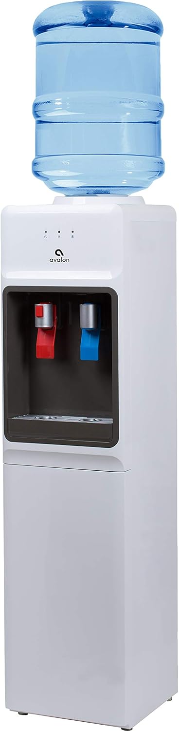 Avalon Top Loading Water Cooler Dispenser - Hot & Cold Water, Child Safety Lock, Innovative Slim Design, Holds 3 or 5 Gallon Bottles - UL Listed Avalon Top Loading Water Cooler Dispenser - Hot & Cold Water, Child Safety Lock, Innovative Slim Design, Holds 3 or 5 Gallon Bottles - UL Listed - Image 2