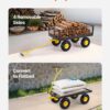 VEVOR 900 Lbs Heavy Duty Steel Garden Cart, Garden Wagon Cart on Wheels, Outdoor Metal Yard Utility Wagon Carts with 10" Tires and Mesh Removable Sides(Convert to Flatbed) and 180°Rotating Handle