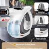 Pressurized Handheld Steam Cleaner for home with 12pcs Accessories & Safety Lock – Multi-Surface Natural Deep Steamer for Cleaning Car, Furniture, Floor, Upholstery, Tile, Grout, Windows(dark gray)