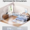 Dreo 16 Inch 25dB Quiet Smart Fans for Bedroom, DC Room Fan with Remote, 120°+120° Oscillating Fan, 6 Modes, 9 Speeds, 12H Timer,Works Alexa/Google/WiFi/Voice Control, Silver, Oversize (DR-HAF004S)