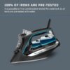 Rowenta, Iron, Smart Temp Stainless Steel Soleplate Steam Iron for Clothes, 380 Microsteam Holes, 1725 Watts Ironing, Auto-Off, Fabric Steamer, Black Clothes Iron, DW3261, Black