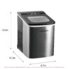 Frigidaire Compact Countertop Ice Maker, Makes 26 Lbs. of Bullet Shaped Ice Cubes Per Day, Silver Stainless