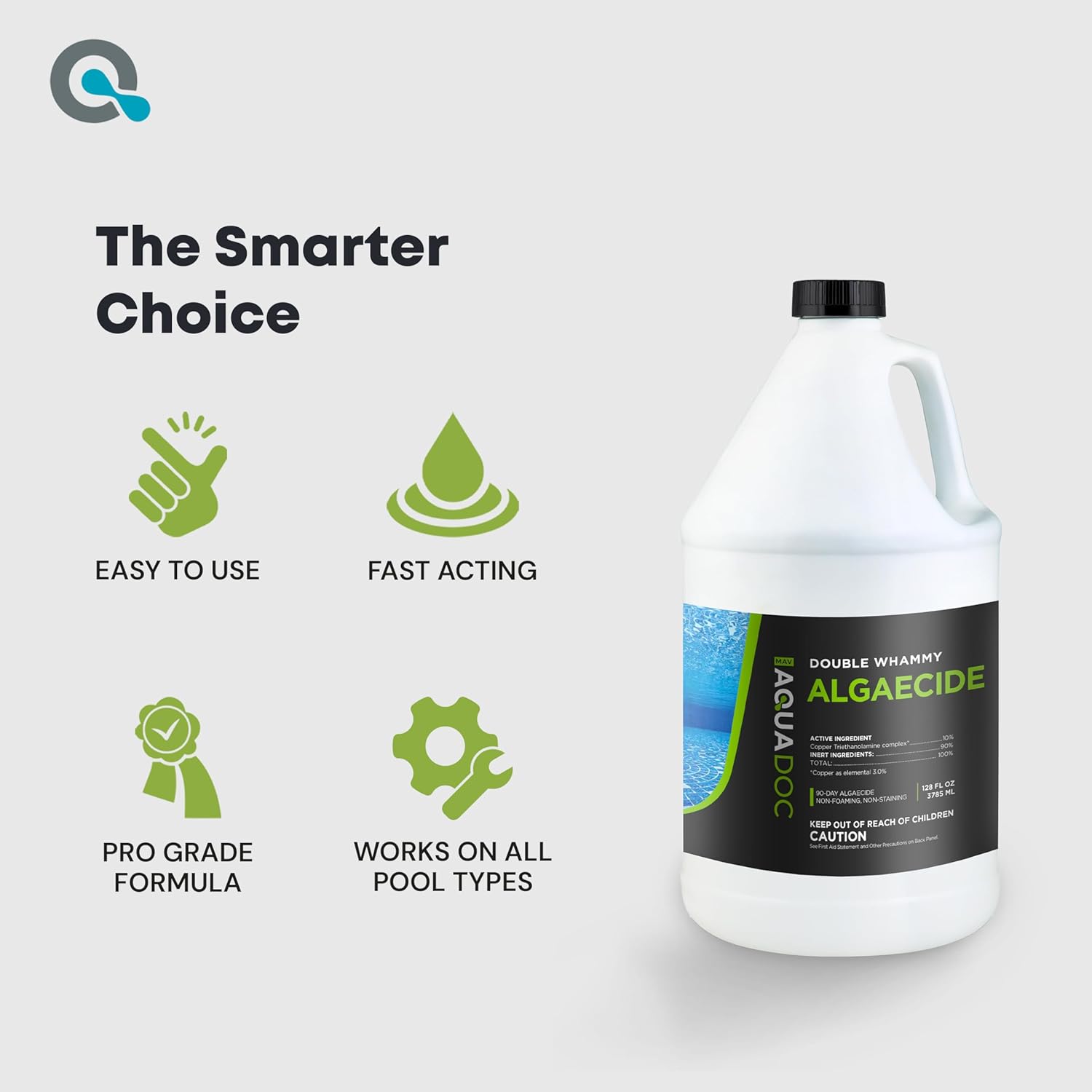 Copper Pool Algaecide for Swimming Pools - 128 oz - 90 Day Algaecide for Inground & Above Ground Pools, Helps Prevent & Remove Green, Mustard, Black Algae - AquaDoc Copper Pool Algaecide for Swimming Pools - 128 oz - 90 Day Algaecide for Inground & Above Ground Pools, Helps Prevent & Remove Green, Mustard, Black Algae - AquaDoc - Image 6
