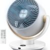 DREO Fan for Bedroom, Desk Air Circulator Fans with Remote, 11 Inch Table Fan for Whole Room, 65ft Powerful Airflow, 120° Vertical Manual and 90° Oscillating, 4 Speeds, 8H Timer, 25dB Quiet, Home