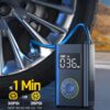 Fanttik X9 Pro Portable Tire Inflator for Compact Car, 1Min Fast Inflate Electric Bike Pump with Digital Tire Pressure Gauge, 150PSI Air Compressor for Electric Bikes, Motorcycle, Ball