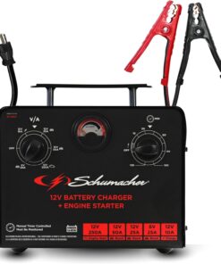 Schumacher Electric 6V/12V Time Controlled Battery Charger & Engine Starter - Precision Controlled Charger with 135-minute Timer & Overload Protection - 250 Cranking Amps & 3 Boost Modes - SC1667