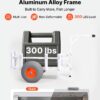 VEVOR Beach Fishing Cart, 300 lbs Load Capacity, Fishing Cart Wagon with Heavy-Duty Aluminum Alloy Frame, 13-Inch All-Terrain PU Balloon Tires, 8 Rod Holders, for Outdoor Activities Camping Picnic