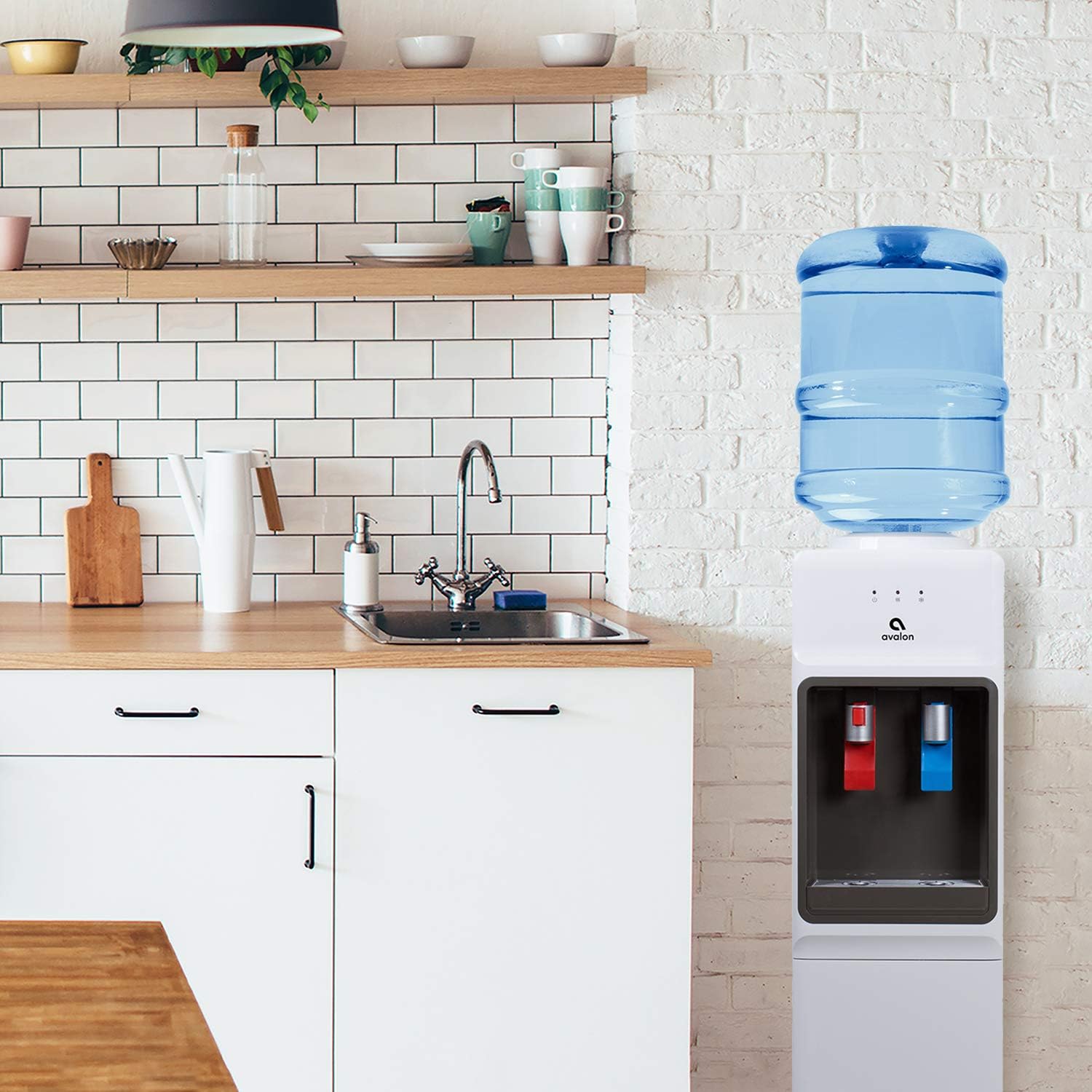 Avalon Top Loading Water Cooler Dispenser - Hot & Cold Water, Child Safety Lock, Innovative Slim Design, Holds 3 or 5 Gallon Bottles - UL Listed Avalon Top Loading Water Cooler Dispenser - Hot & Cold Water, Child Safety Lock, Innovative Slim Design, Holds 3 or 5 Gallon Bottles - UL Listed - Image 7