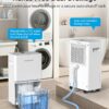 PLUSCENT 21 Pint Dehumidifier for Basement with Drain Hose up to 1500 Sq Ft | 3 Modes, Smart Humidity Control, Quiet & Portable, 24H Timer & Auto Defrost, Ideal for Home, RV & Bathrooms