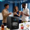 EUHOMY 2.4" Ice Ball Maker Countertop, 3Pcs Ready in 40Mins, 108Pcs/Day, Self-Cleaning Sphere Ice Maker Machine with Crystal Clear Ice, Round Ice Cube Maker for Whiskey & Bourbon