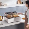 VEVOR Commercial Deep Fryer, Dual Tank 3000W Electric Countertop Fryer with Basket, 2 x 9.1Qt/8.6L Double Stainless Steel Oil Fryer, with Temp Control & Overheat Protection, for Kitchen Restaurant Use