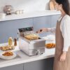 VEVOR Commercial Deep Fryer, 1500W Electric Countertop Fryer with Basket, 11.6Qt / 11L Stainless Steel Single Oil Fryer with Time & Temp Control, Overheat Protection, for Kitchen Restaurant Use